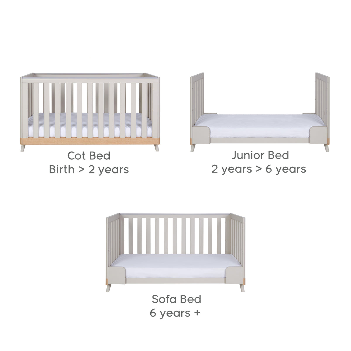 Tutti Bambini Hygge 2 Piece Room Set - Light Oak/White Sand