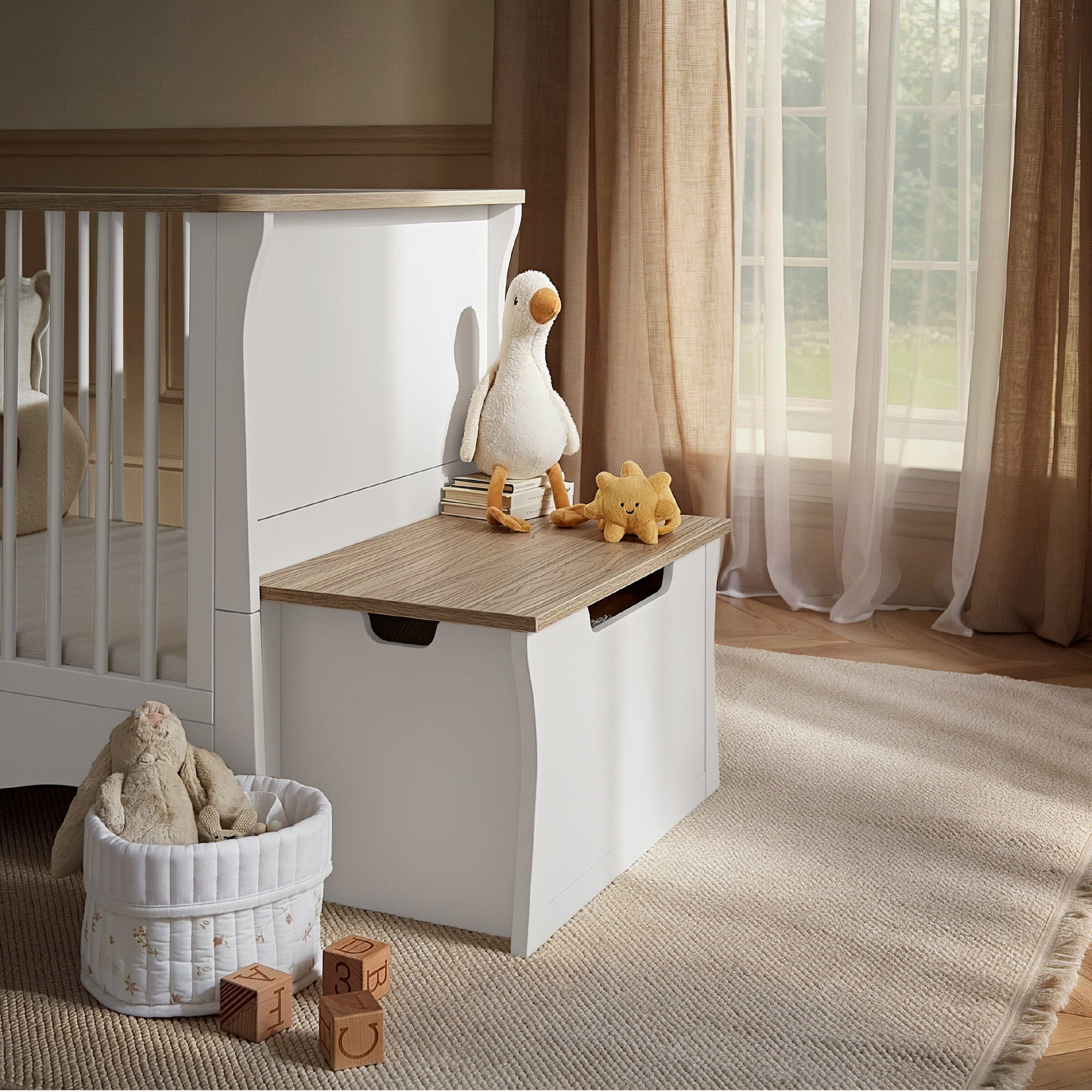 Clara Storage Box - White & Ash