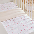 Cot Bed Quilt - Ditsy Cherry