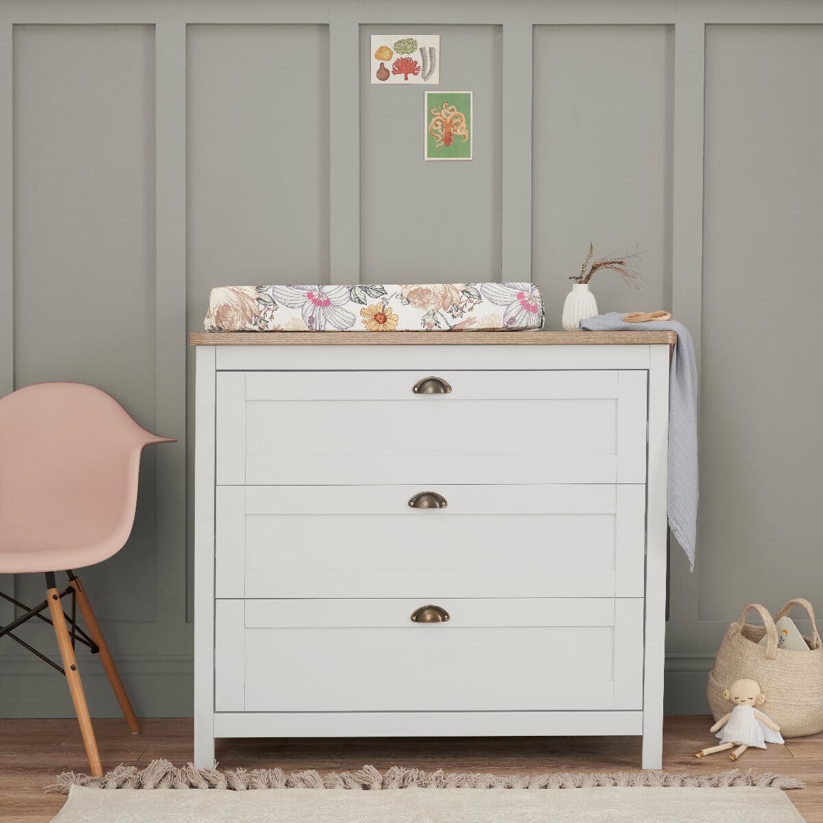 Tuti Bambini Verona 3 Piece Room Set - White/Oak