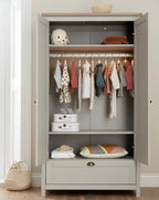Tutti Bambini Verona 3 Piece Room Set - Dove Grey/Oak