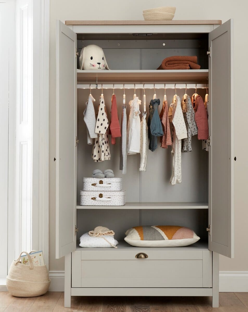 Tuti Bambini Verona 3 Piece Room Set - Dove Grey/Oak