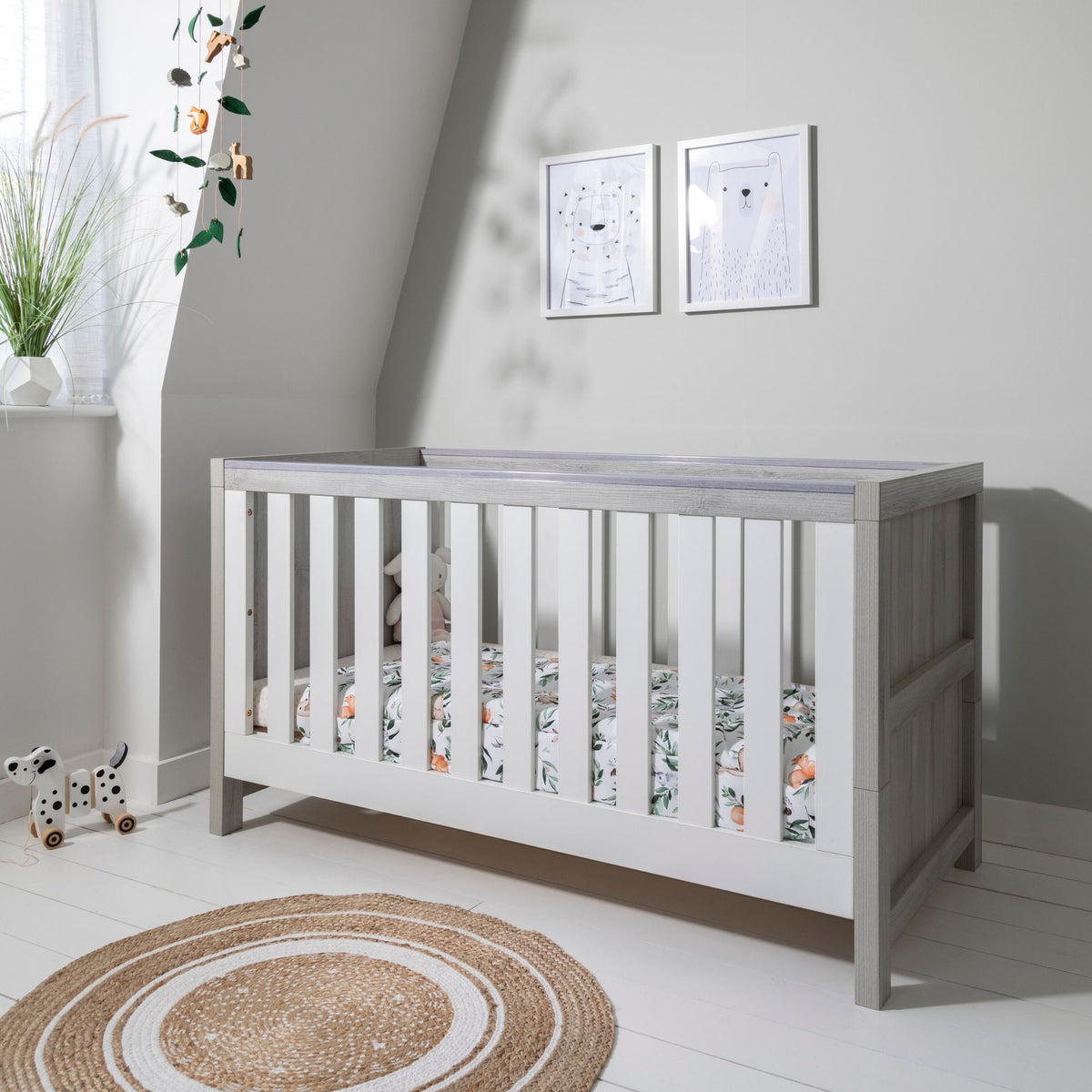 Tuti Bambini Modena 3 Piece Room Set - Grey Ash/White