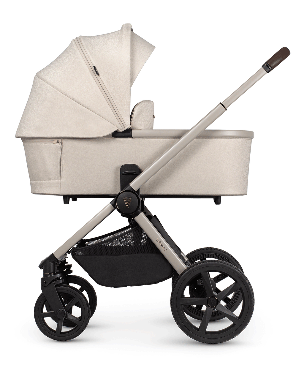 Venicci Upline 2 Stone Beige Pram 3 in 1 Plus Base (Tiago Beige)
