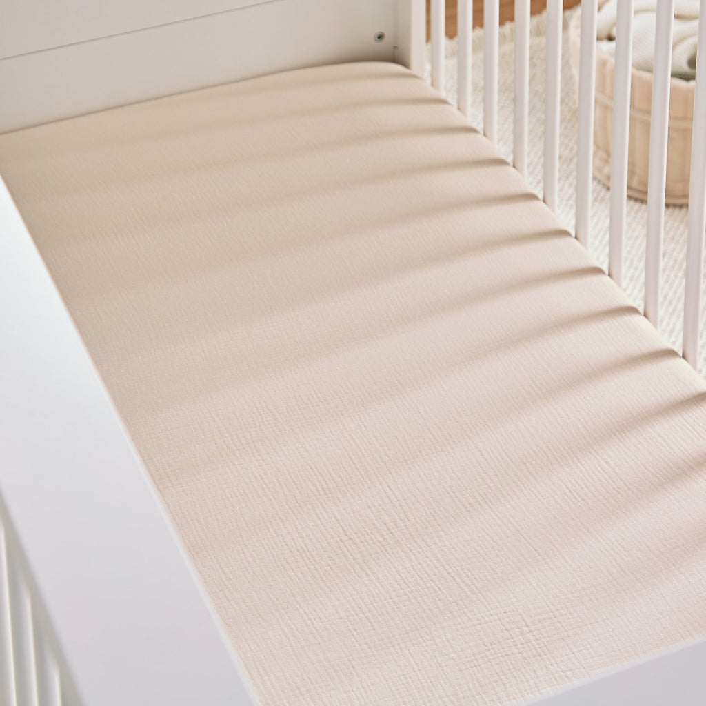 4 Piece Cot Bed Bedding Set - Cashmere Waffle
