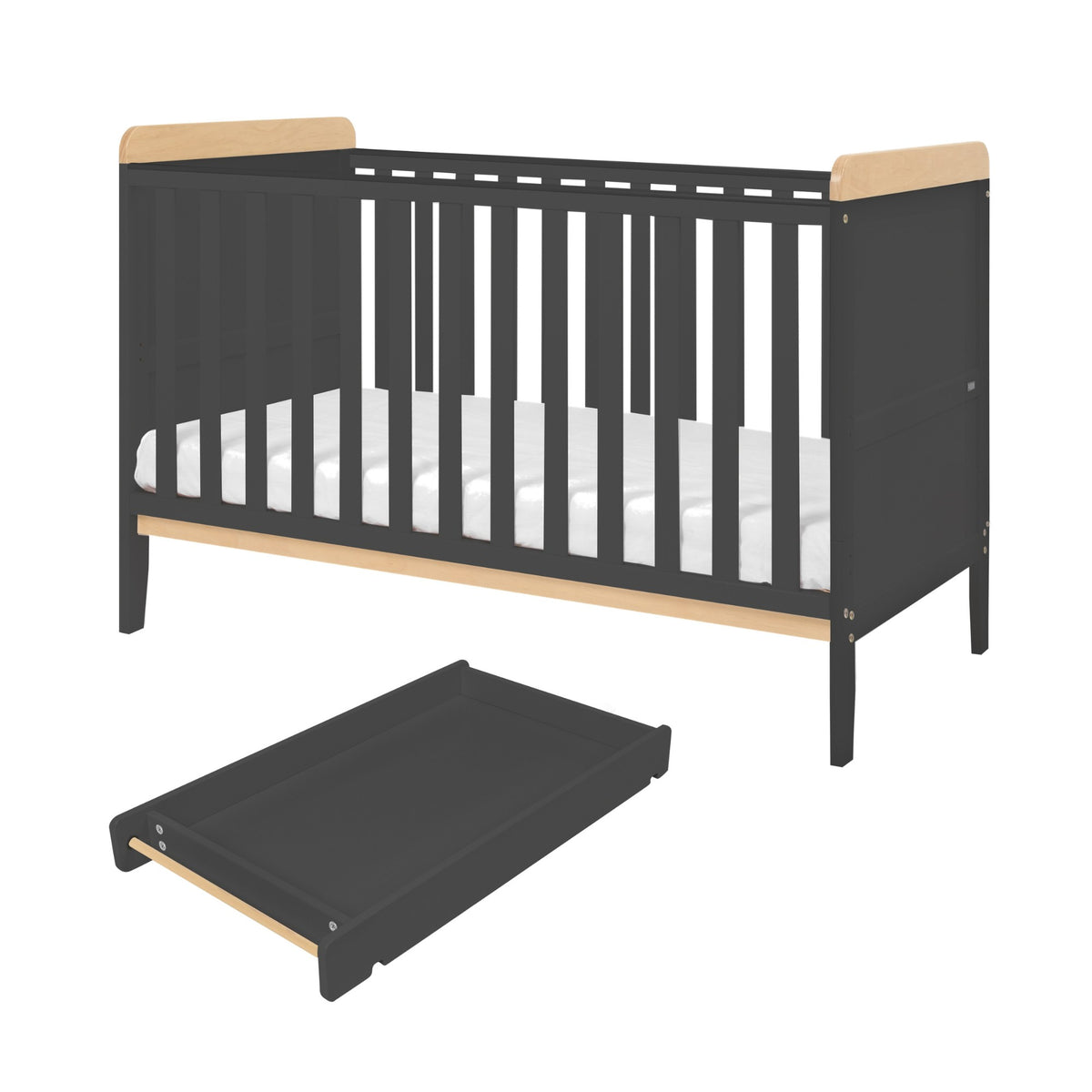 Tuti Bambini Rio 2 Piece Room Set - Honey Oak & Slate Grey