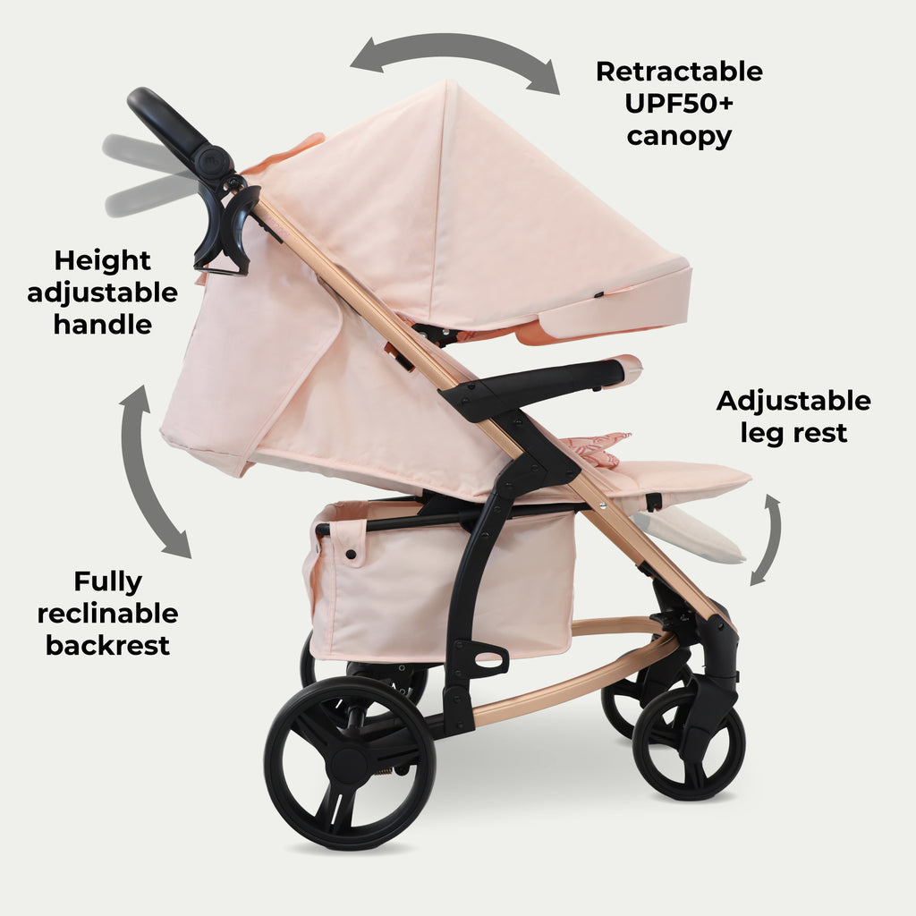 My Babiie MMB200i 3-in-1 Travel System with i-Size Car Seat - Dani Dyer Pink Plaid