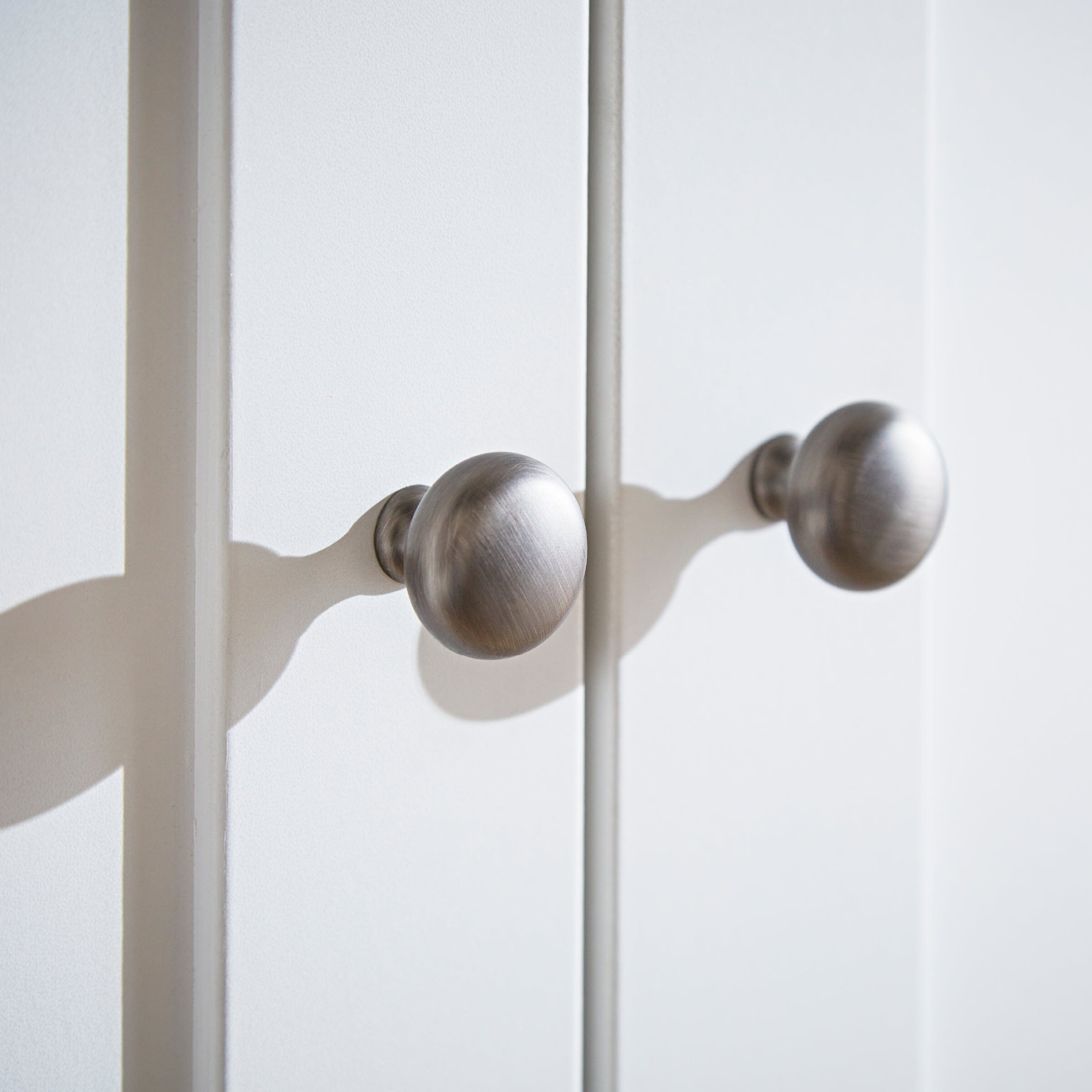 Clara 3 Door Triple Wardrobe - White & Ash