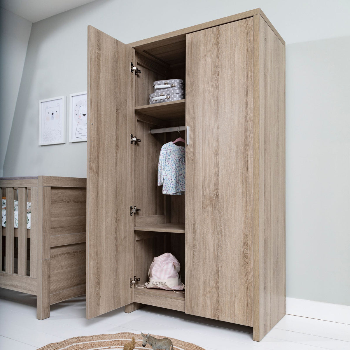 Tuti Bambini Modena 3 Piece Room Set - Oak