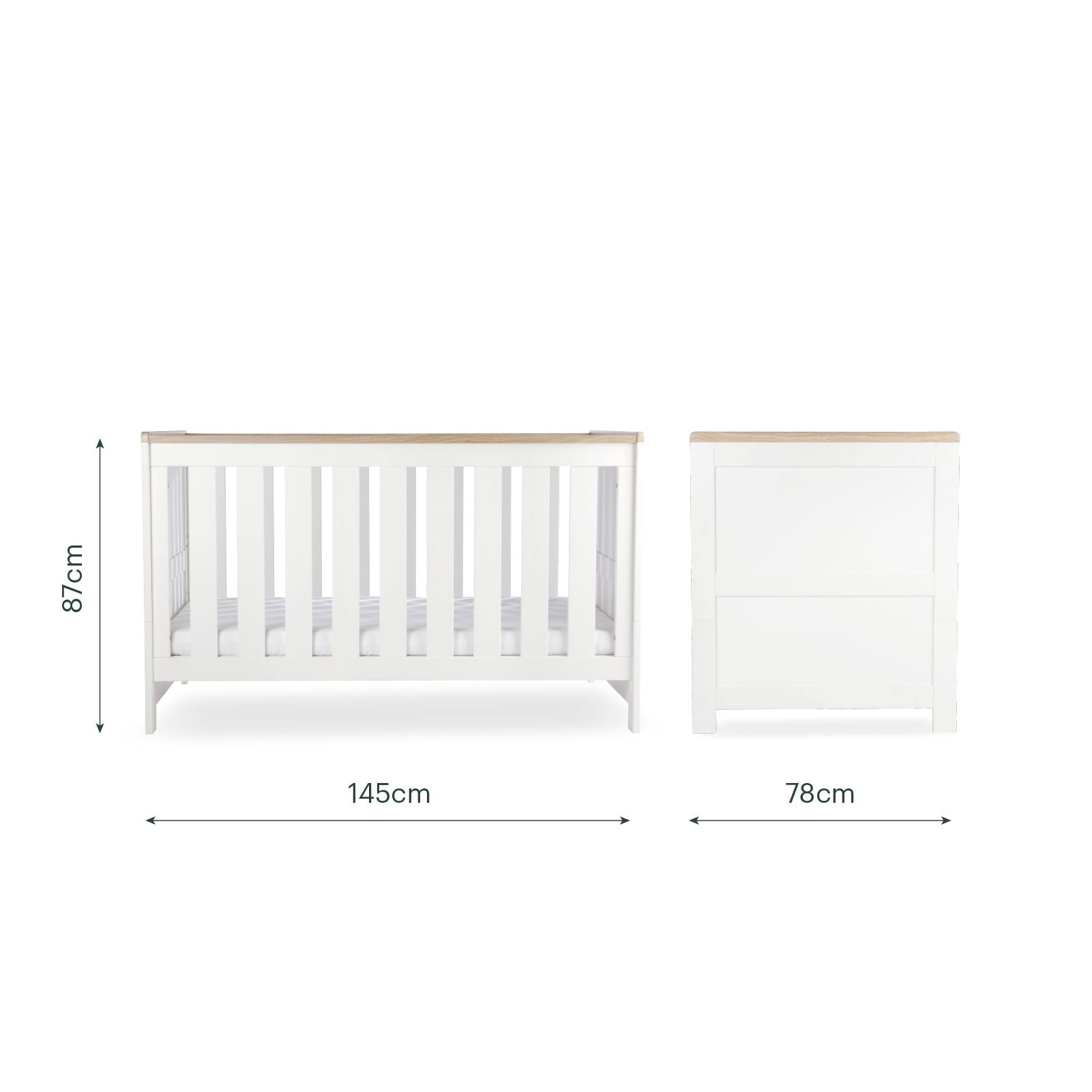 Burford 3 Piece Nursery Furniture Set - White & Oak