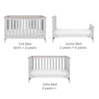 Tutti Bambini Verona 3 Piece Room Set - Dove Grey/Oak