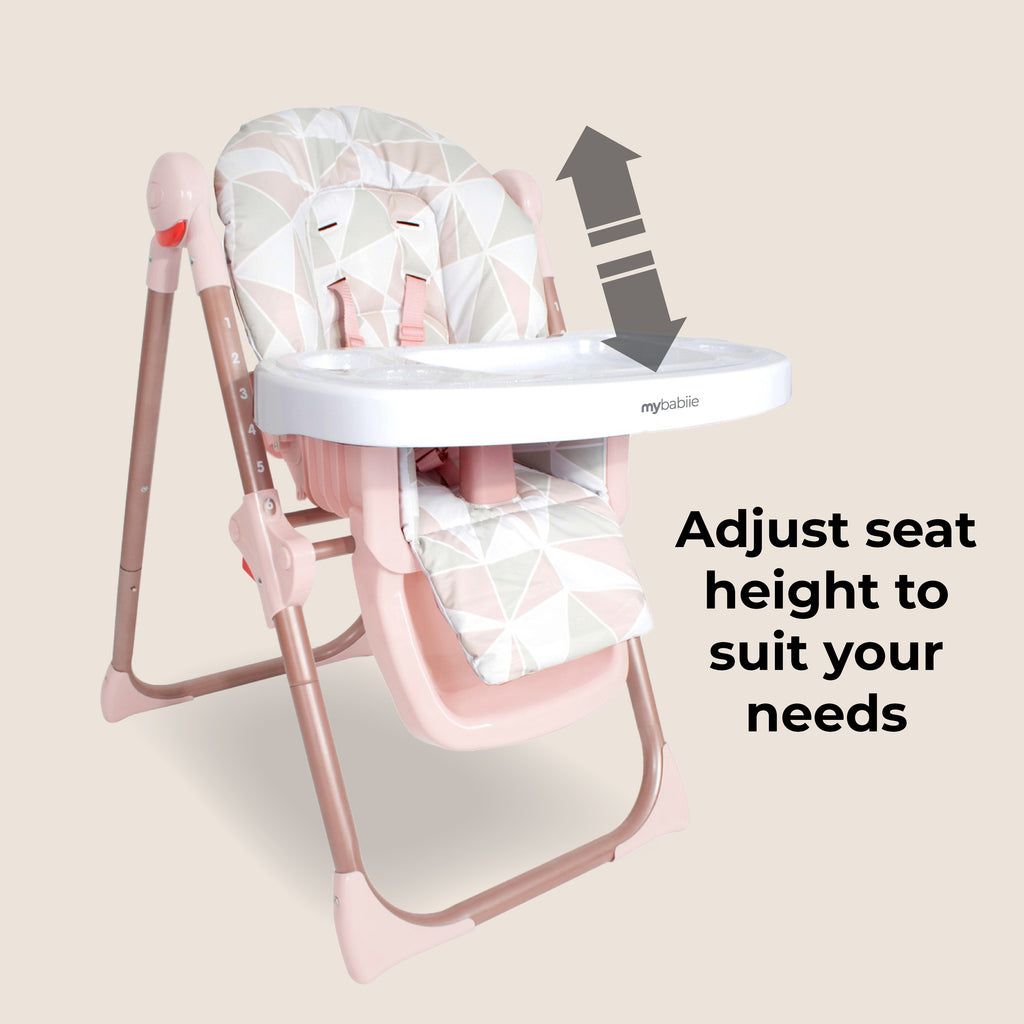 My Babiie Premium Highchair Rose Gold