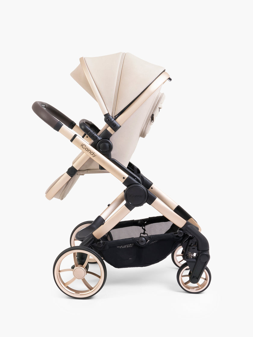 icandy Peach 7 Biscotti Pushchair and Carrycot - Complete Car Seat Bundle
