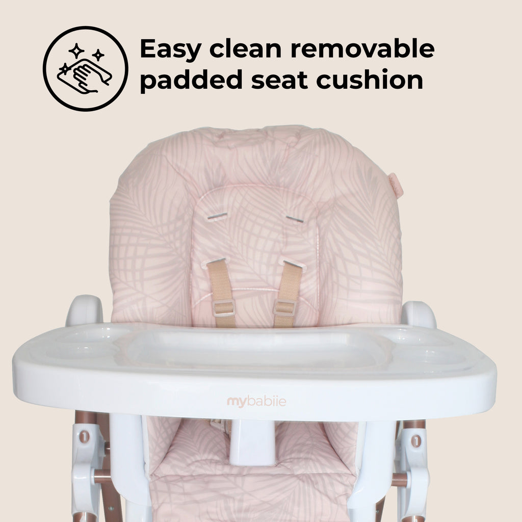 My Babiie Premium Highchair-Rose Gold Blush Tropical