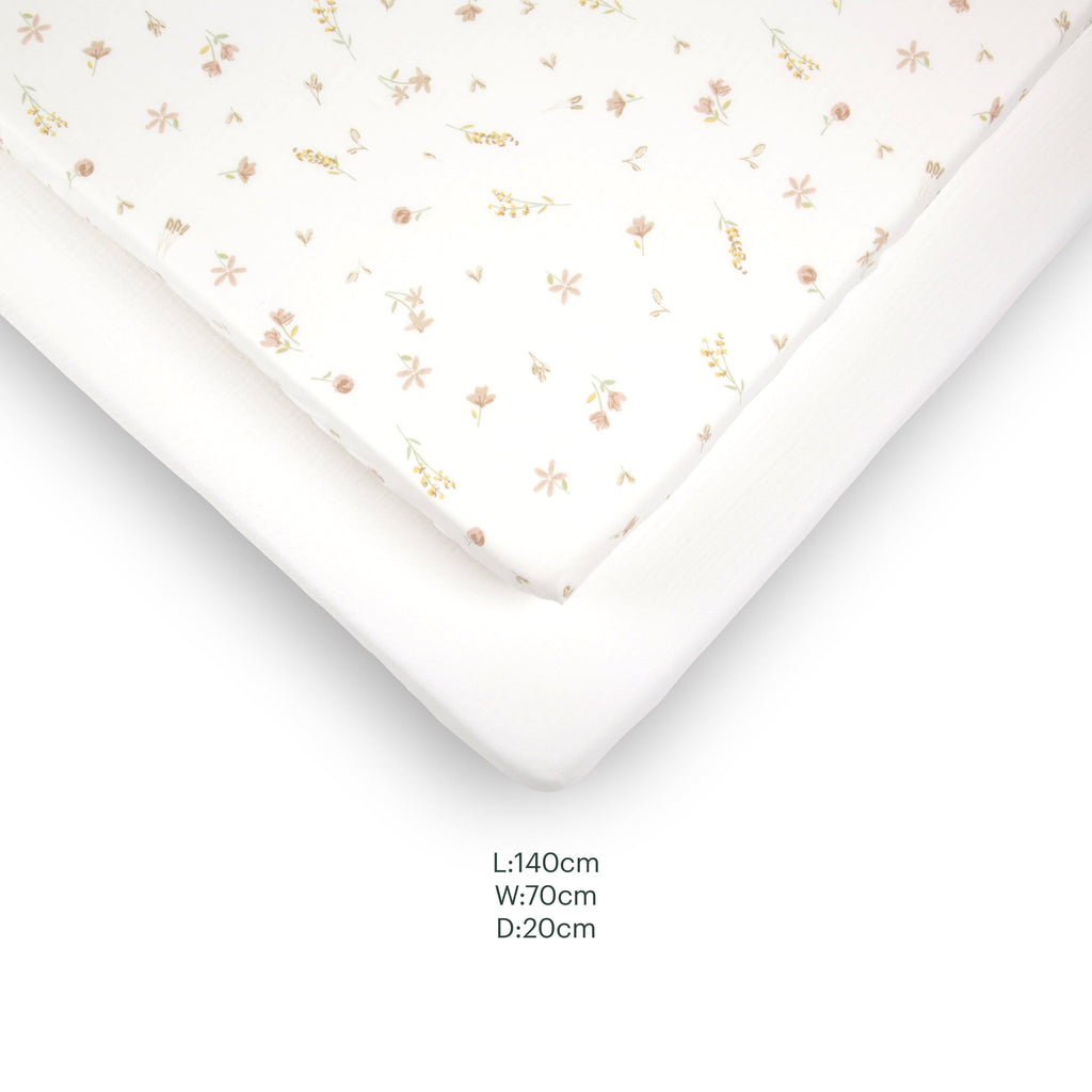 4 Piece Cot Bed Bedding Set - Cashmere Meadow