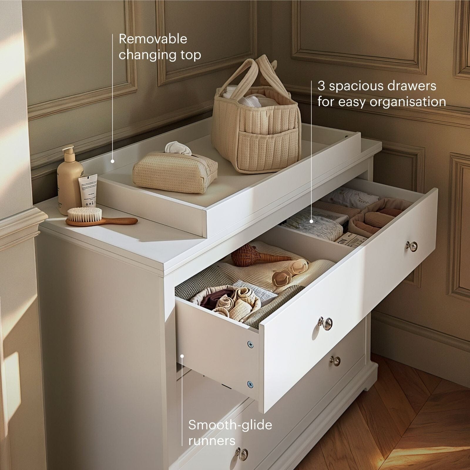 Beaumont Dresser Changer - White