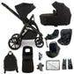 My Babiie MB450 LUXE 3-in-1 Travel System with Rotating Car Seat + Toddler Seat + Base - Black