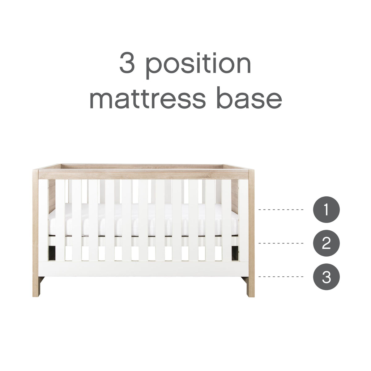 Tuti Bambini Modena 2 Piece Room Set - White/Oak