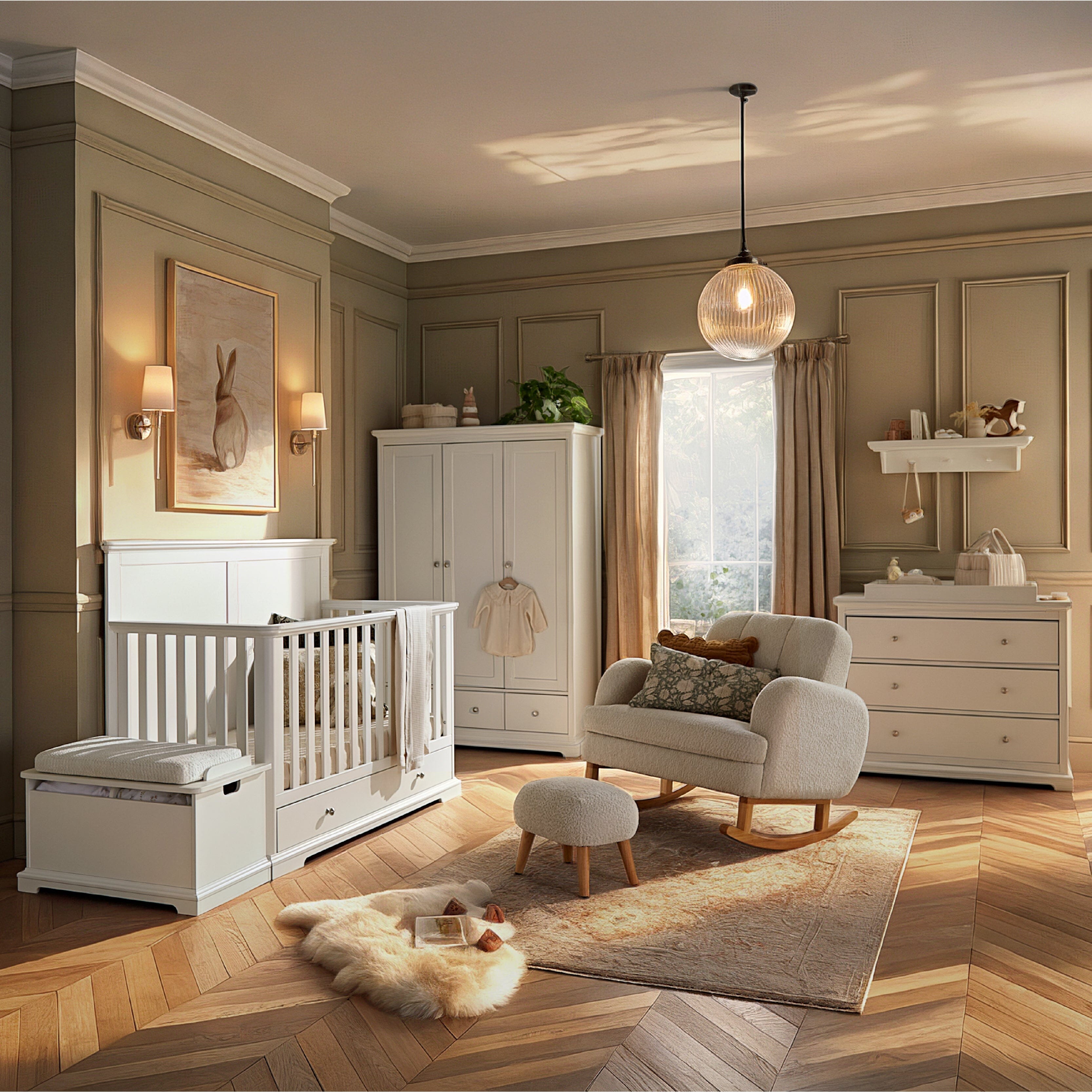 Beaumont Grand 3 Piece Nursery Furniture Set - White