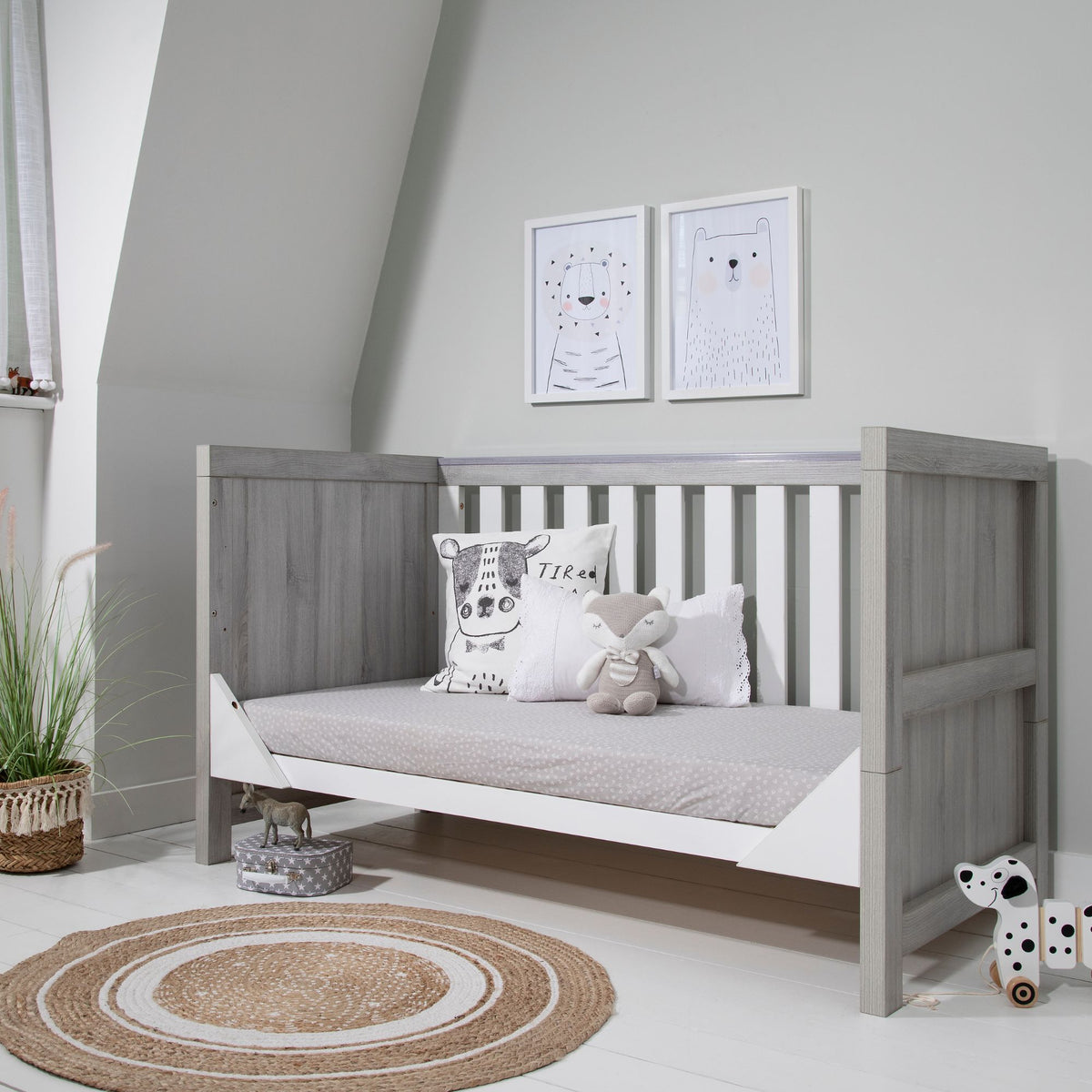 Tuti Bambini Modena 3 Piece Room Set - Grey Ash/White