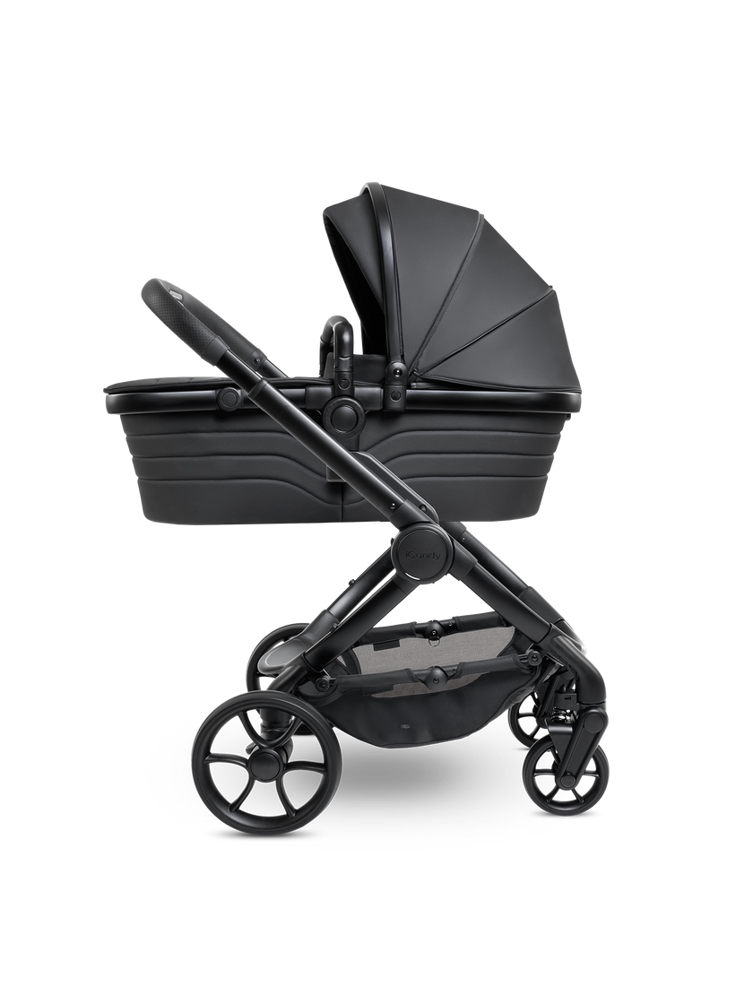 icandy Peach 7 STUDIO Pushchair and Carrycot - Complete Bundle Matt Black
