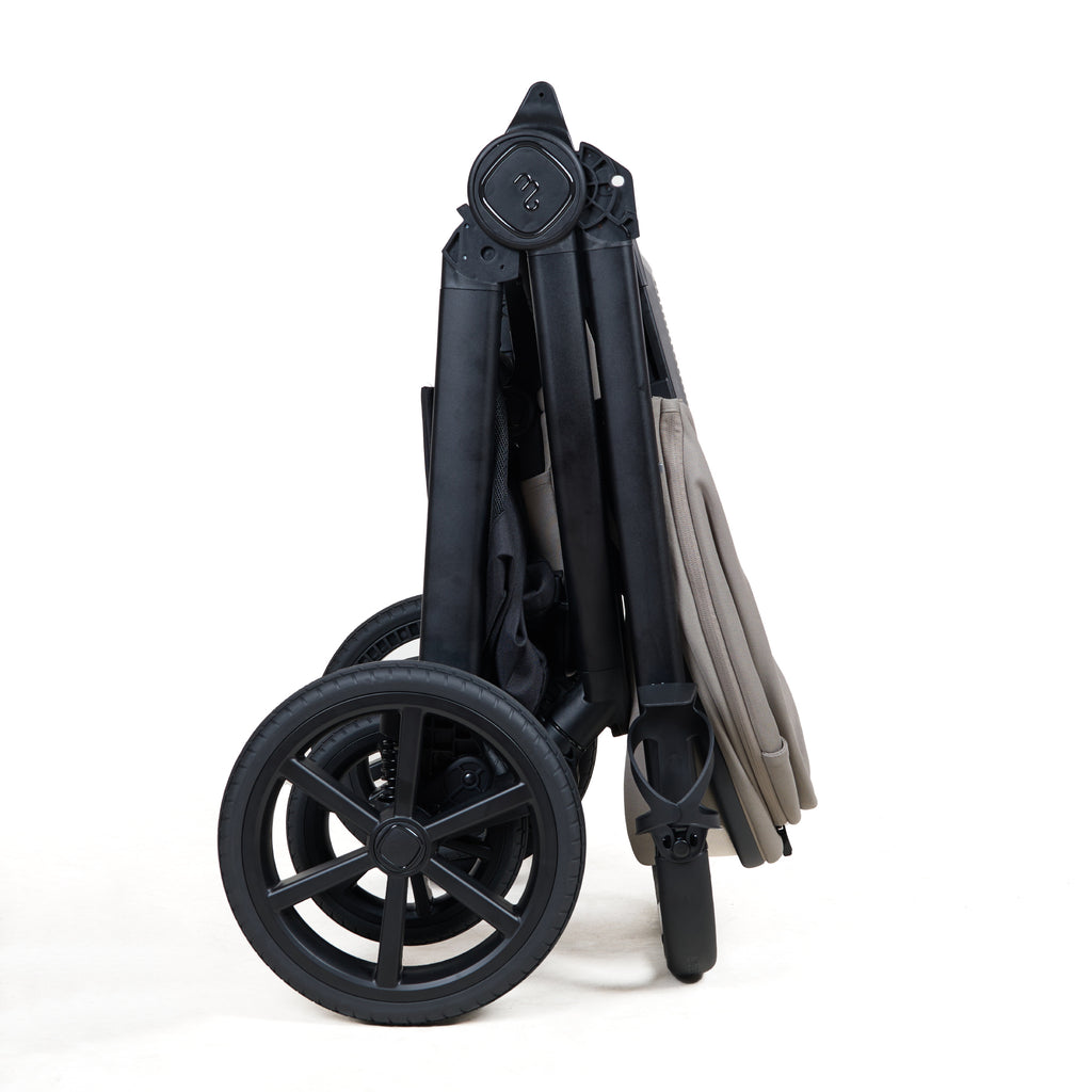 My Babiie MB450 LUXE 3-in-1 Travel System with Rotating Car Seat + Toddler Seat + Base - Mink