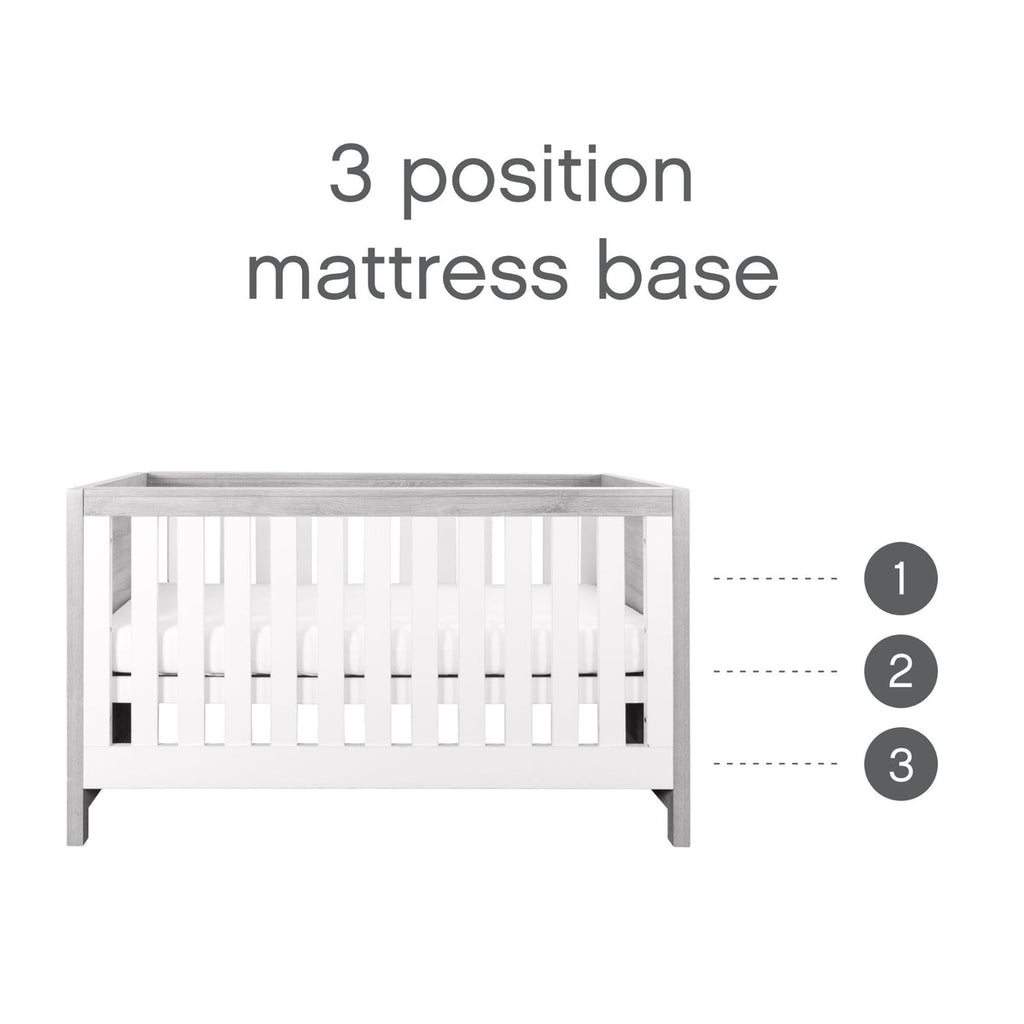 Tutti Bambini Modena 2 Piece Room Set - Grey Ash/White