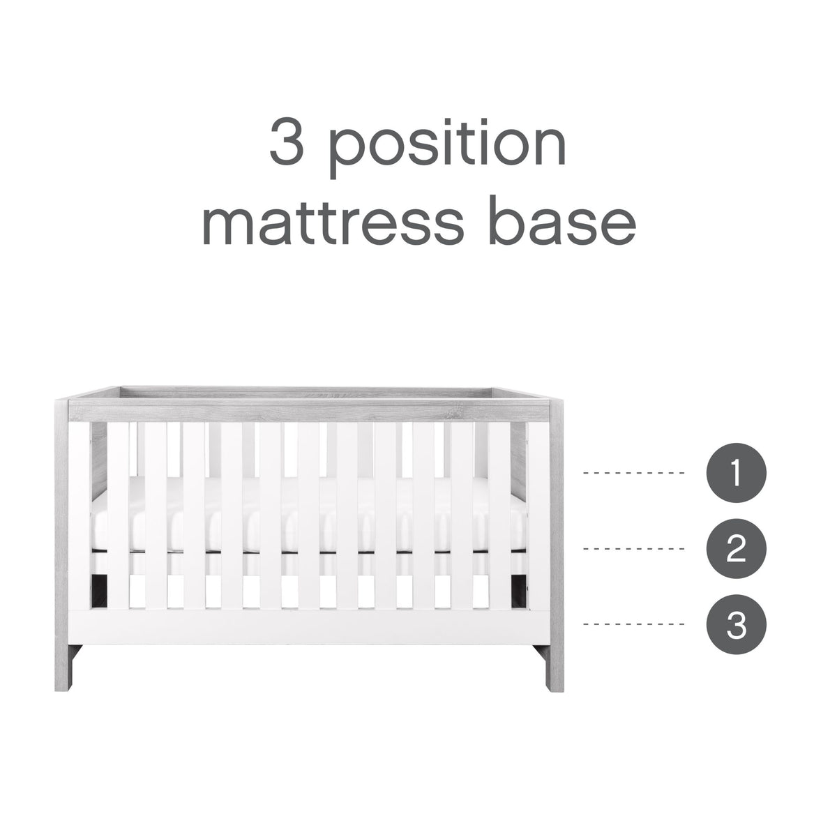 Tuti Bambini Modena 2 Piece Room Set - Grey Ash/White