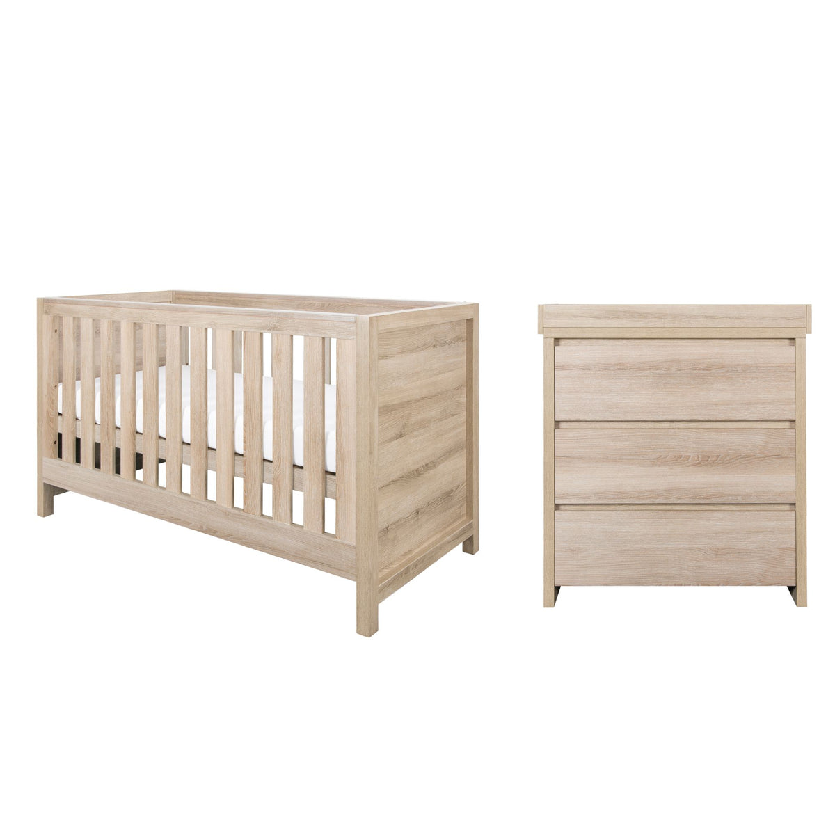 Tuti Bambini Modena 2 Piece Room Set - Oak