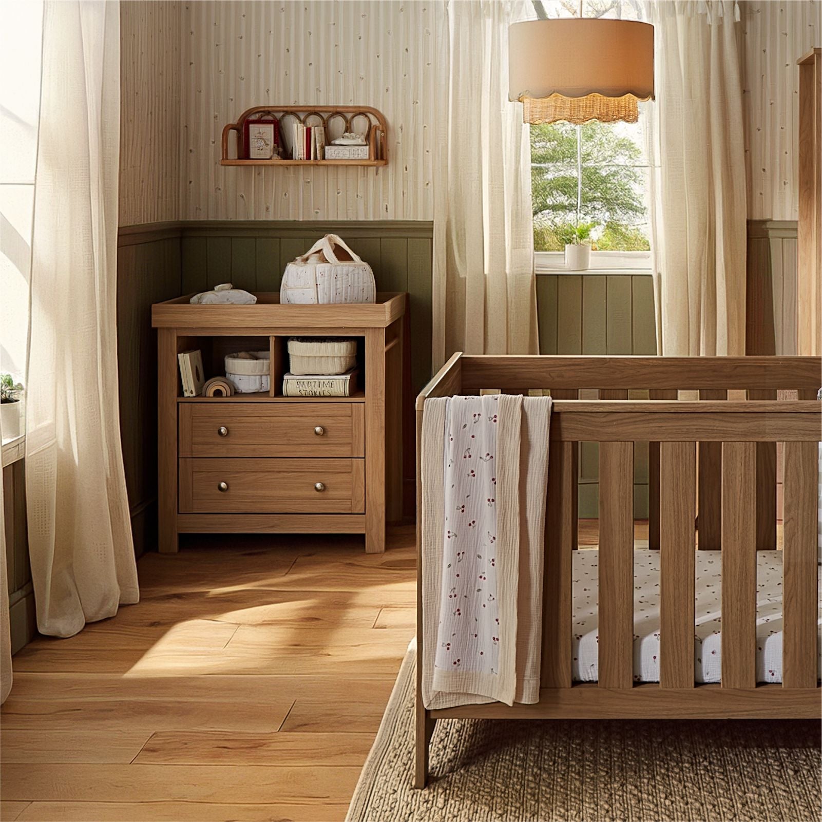 Burford 2 Piece Nursery Furniture Set - Oak