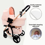 My Babiie MMB200i 3-in-1 Travel System with i-Size Car Seat - Dani Dyer Pink Plaid