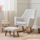 Tutti Bambi Jonah Luxe Rocking Chair & Foot Stool - Boucle Mushroom
