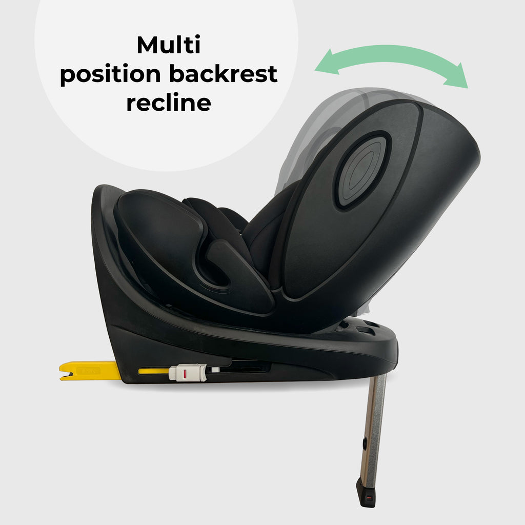 My Babiie MB450 LUXE 3-in-1 Travel System with Rotating Car Seat + Toddler Seat + Base - Black