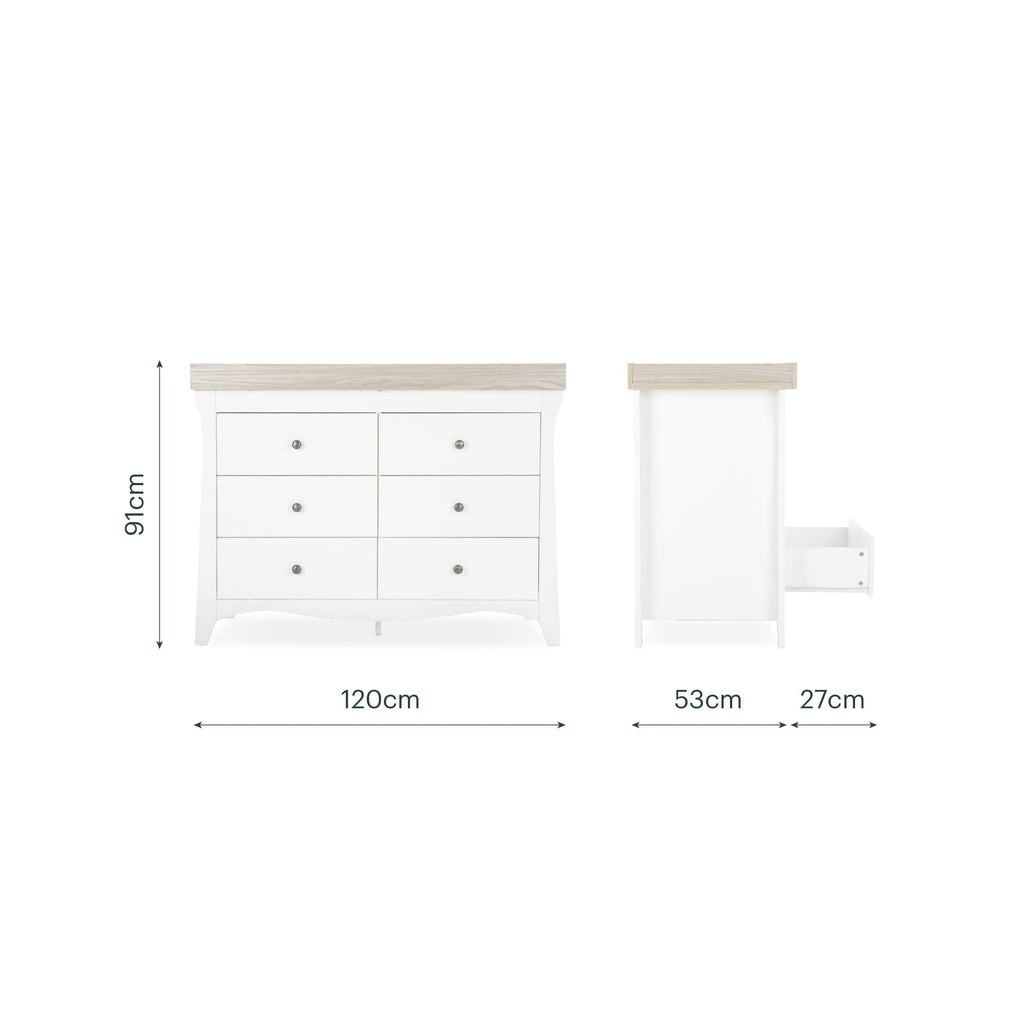 Clara Luxe 3 Piece Furniture Set - White & Ash