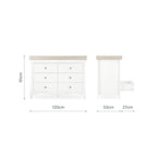 Clara Luxe 3 Piece Furniture Set - White & Ash