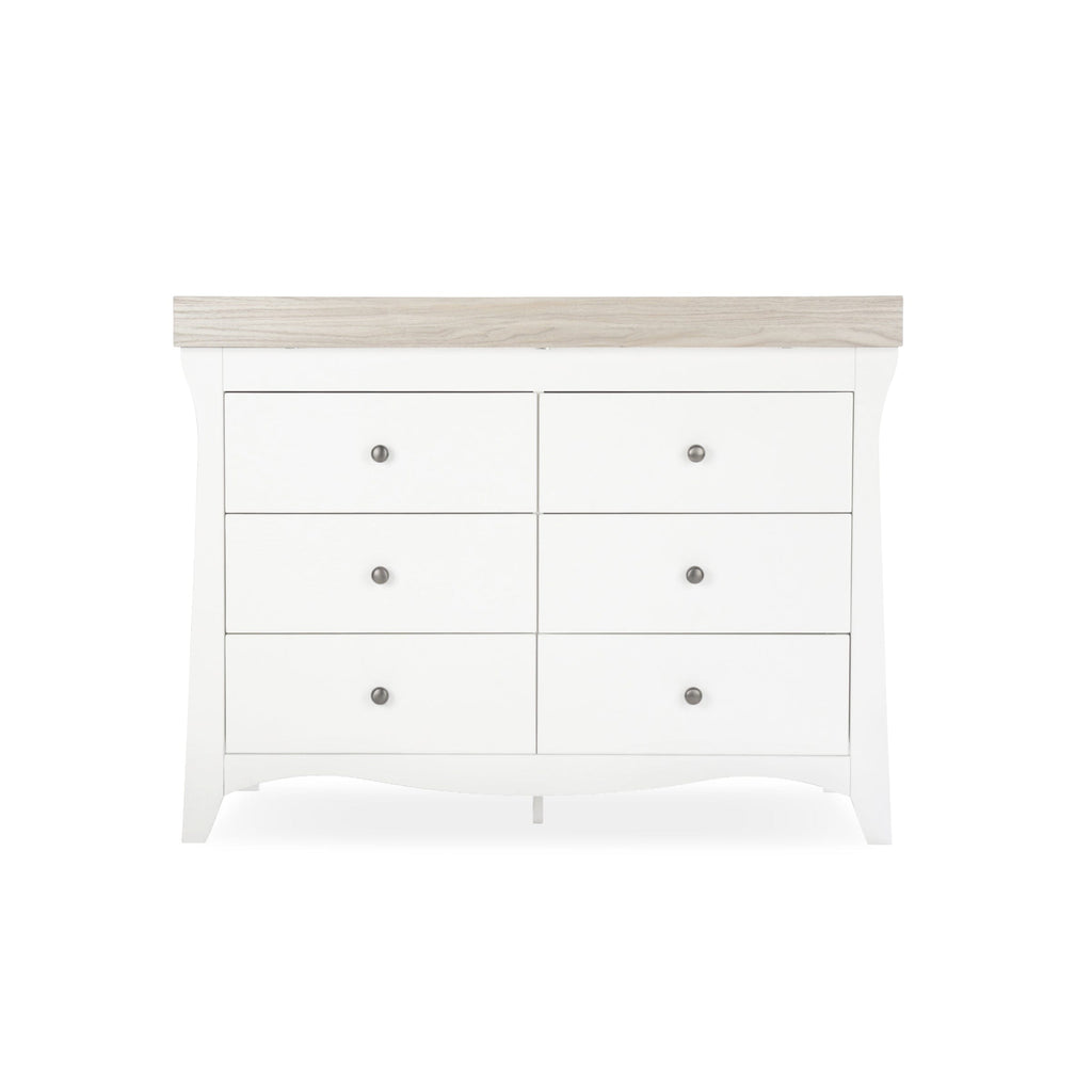 Clara 6 Drawer Dresser - White & Ash