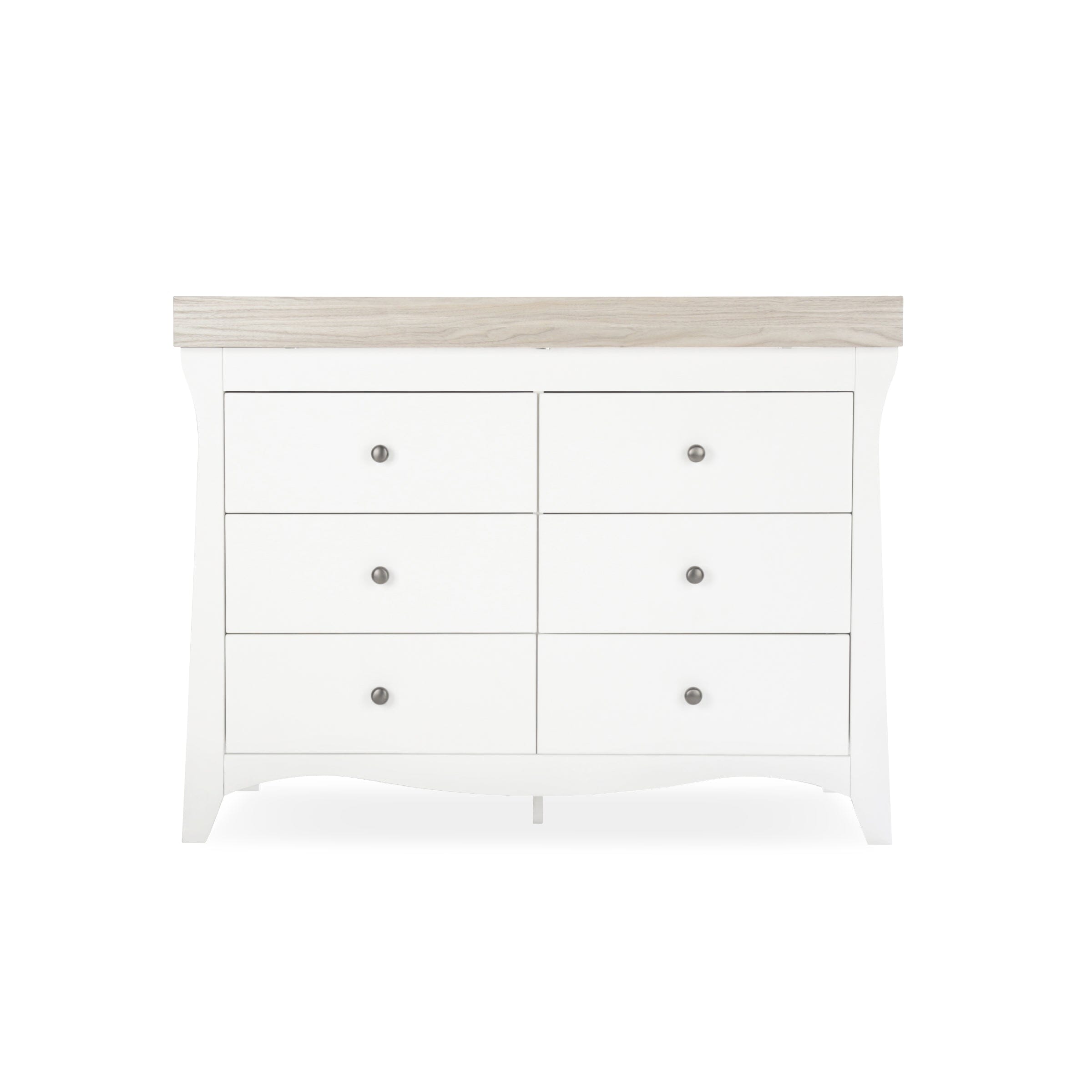 Clara 6 Drawer Dresser - White & Ash