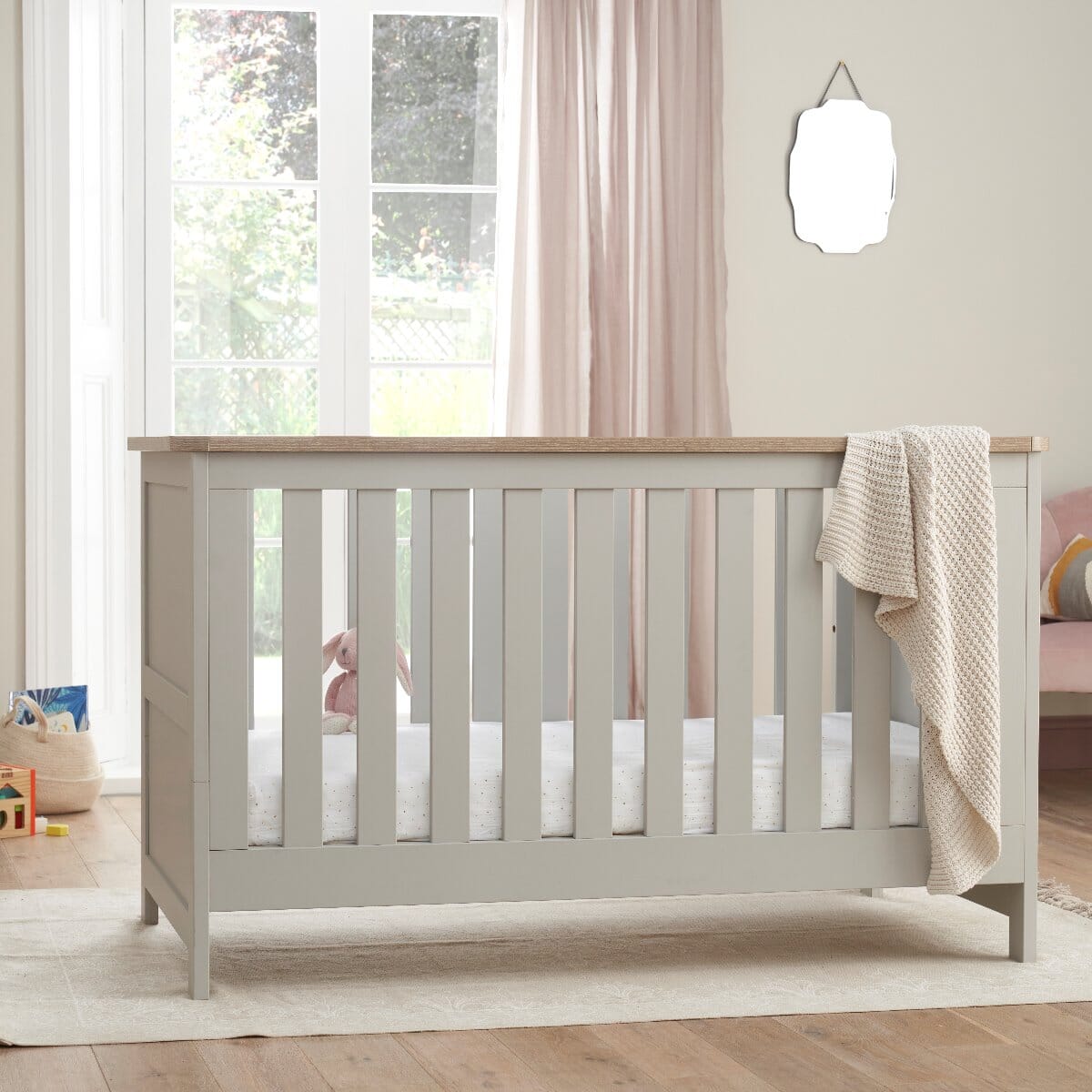 Tuti Bambini Verona 3 Piece Room Set - Dove Grey/Oak