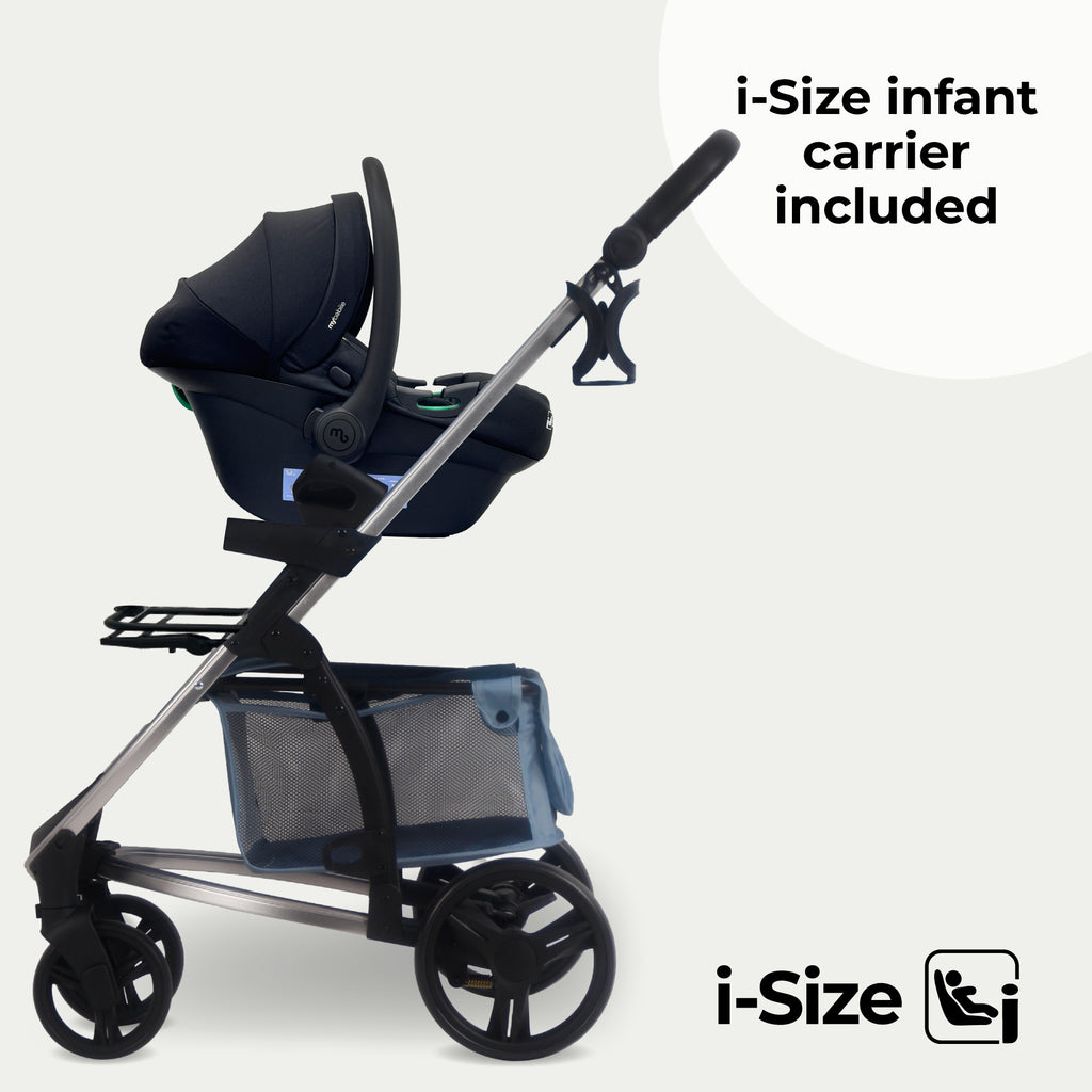 My Babiie MB200i 3-in-1 Travel System with i-Size Car Seat - Dani Dyer Blue Plaid