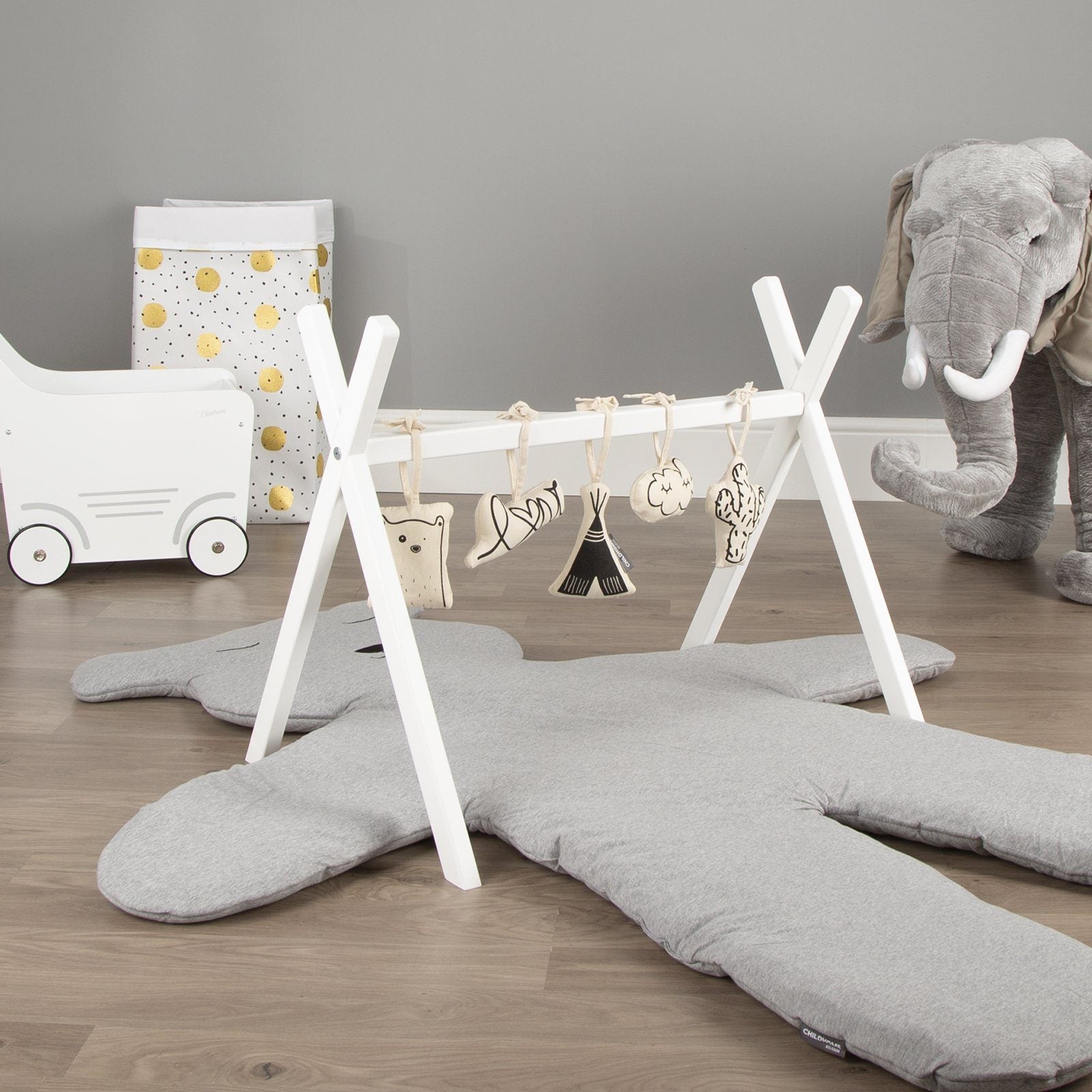 Teddy Bear Playmat Big 150cm Jersey Grey