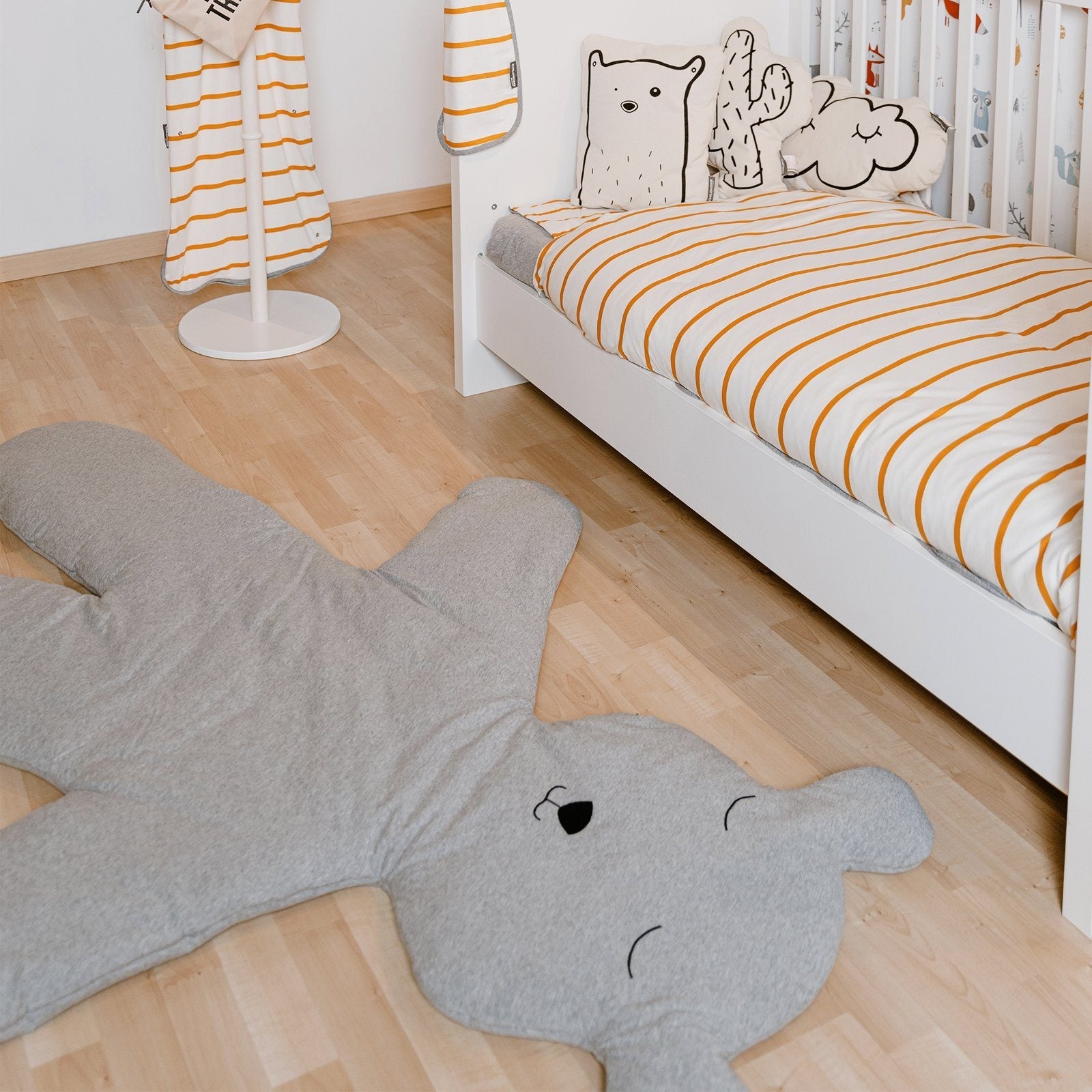 Teddy Bear Playmat Big 150cm Jersey Grey