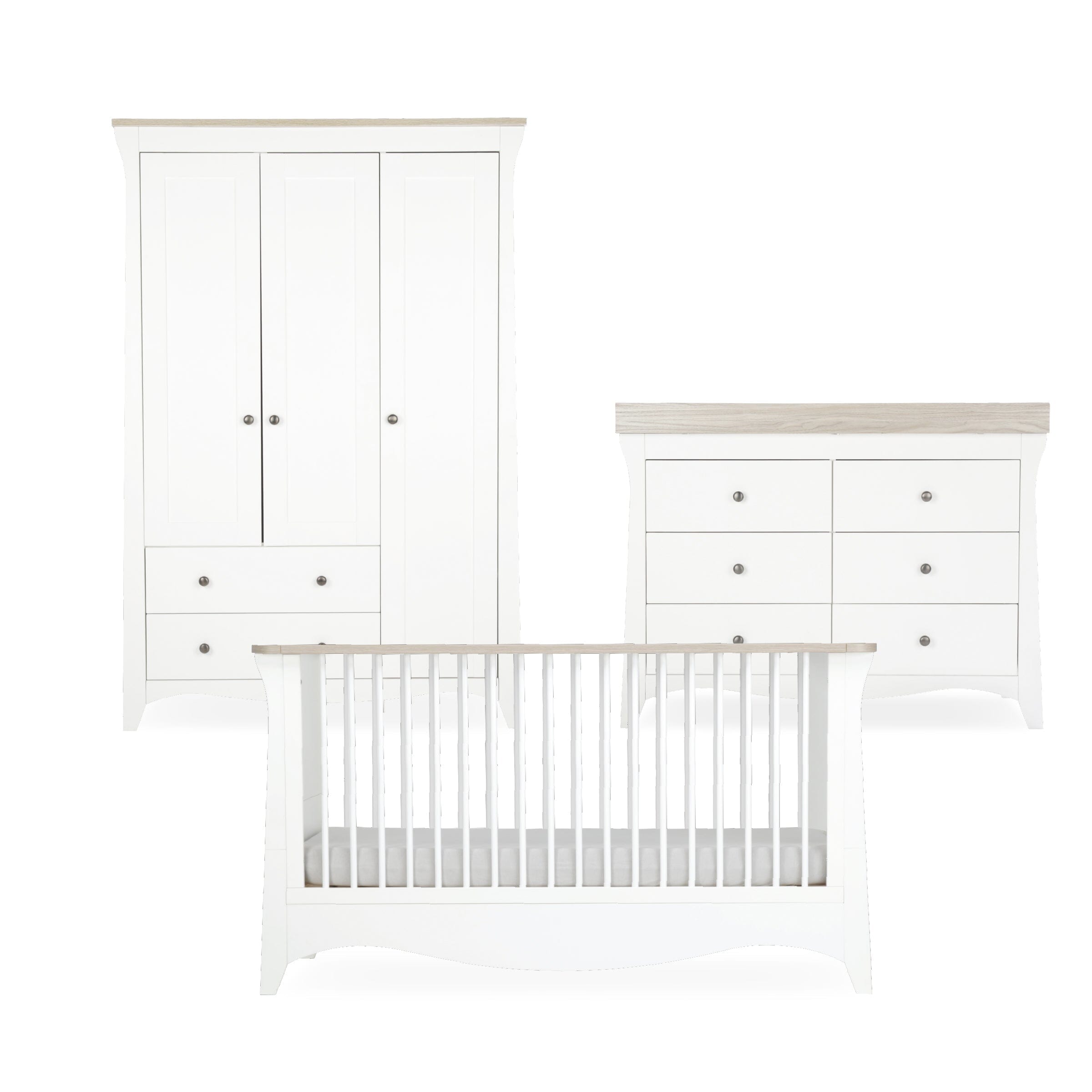 Clara Luxe 3 Piece Furniture Set - White & Ash