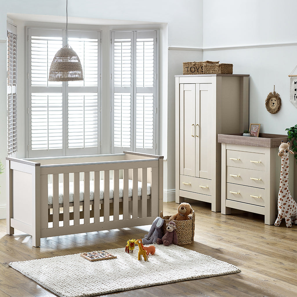 Babystyle 3 Piece Nursery Set- Bordeaux Oatmeal