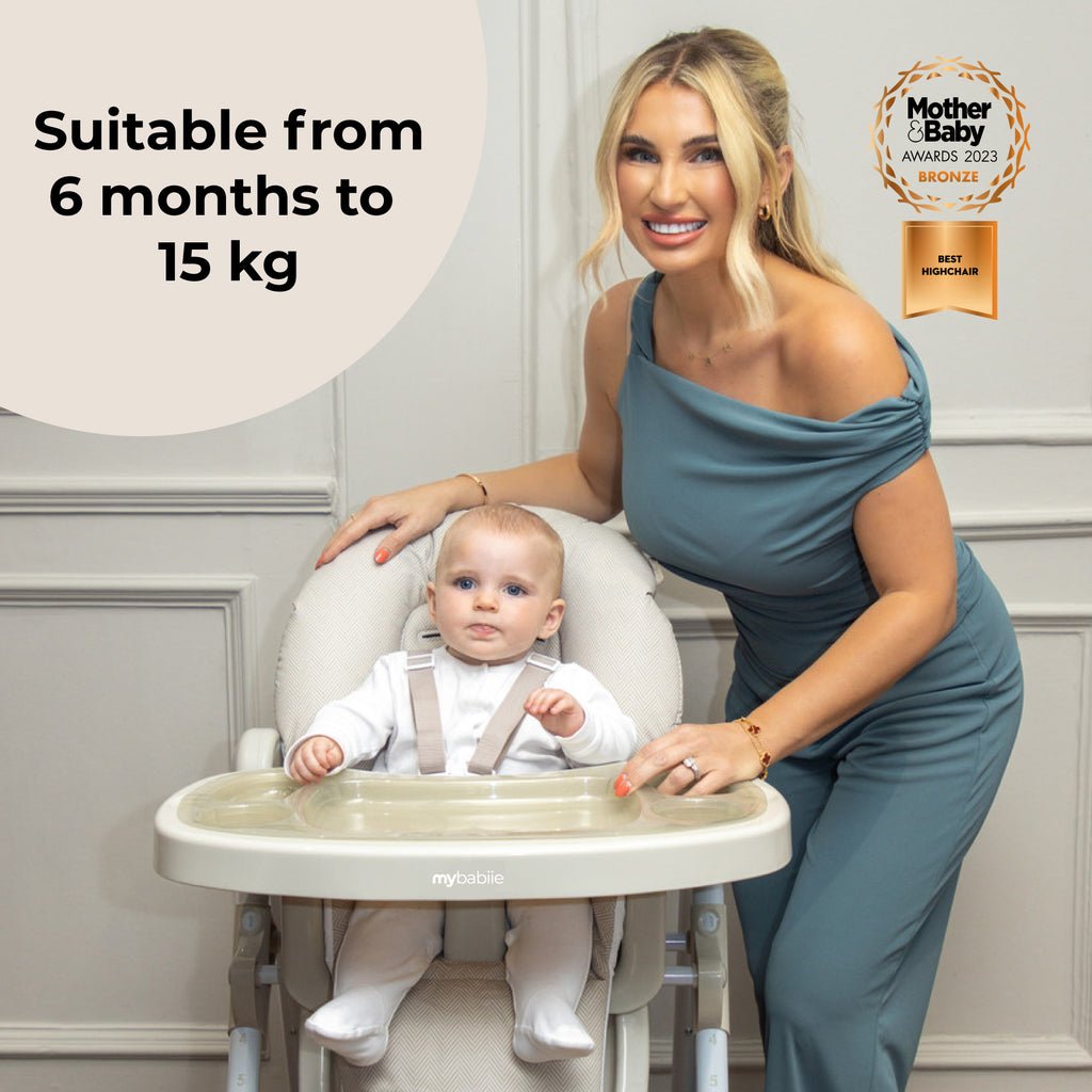 My Babiie Premium Highchair- Herringbone