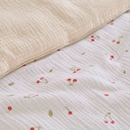 Cot Bed Quilt - Ditsy Cherry