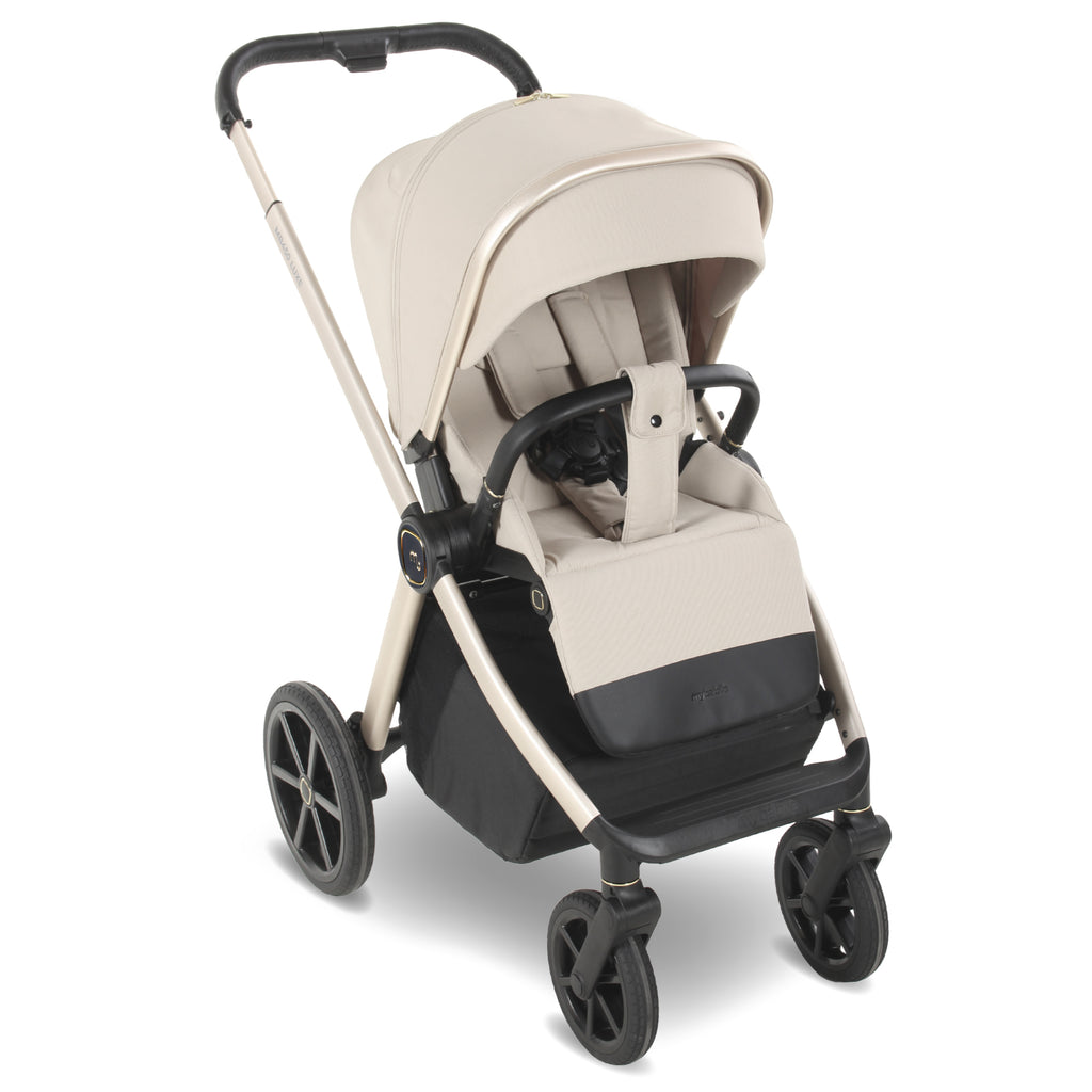 My Babiie MB450 LUXE 3-in-1 Travel System with Rotating Car Seat + Toddler Seat + Base - Feather