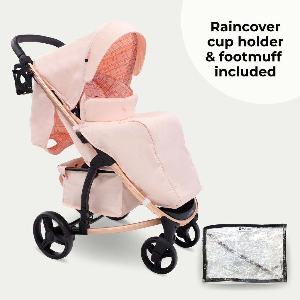 My Babiie MMB200i 3-in-1 Travel System with i-Size Car Seat - Dani Dyer Pink Plaid