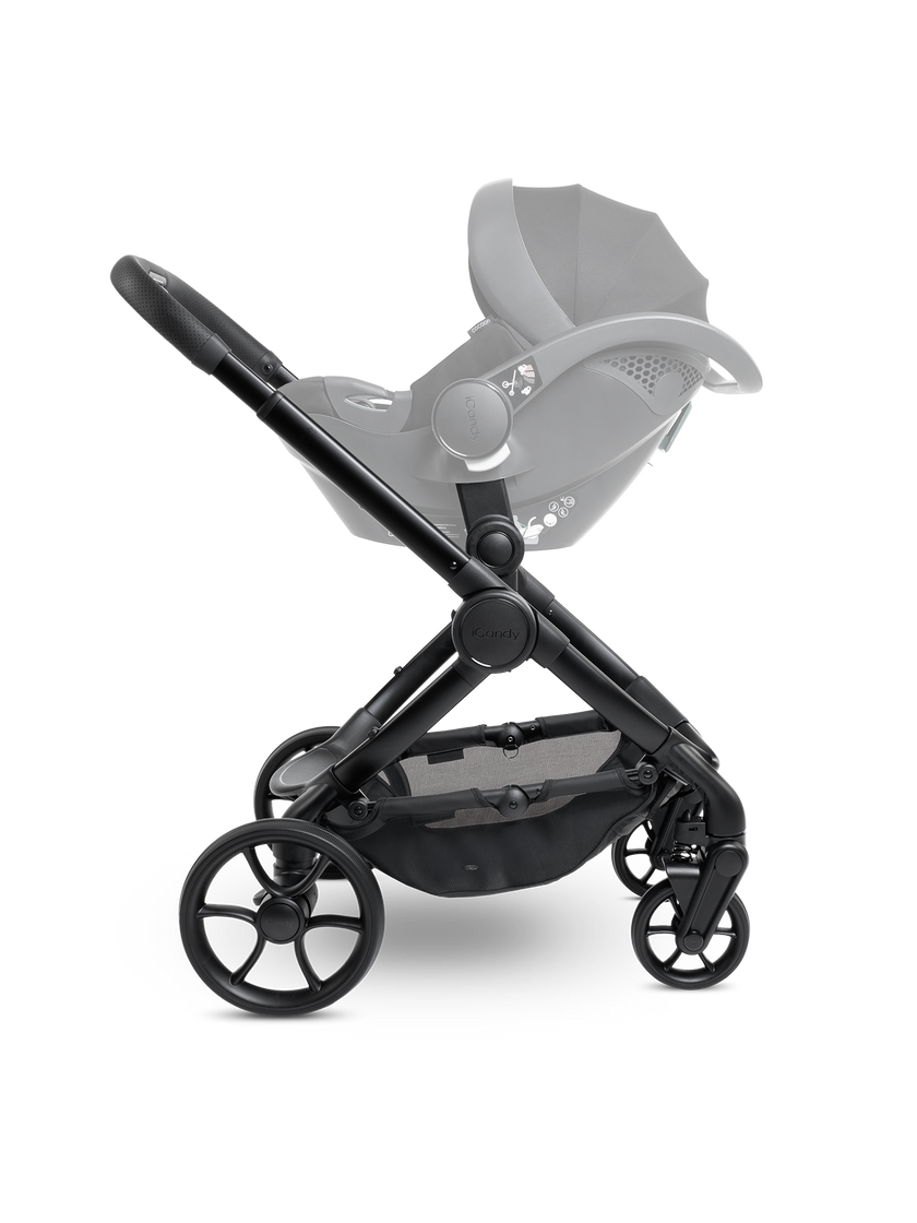 icandy Peach 7 STUDIO Pushchair and Carrycot - Complete Bundle Matt Black