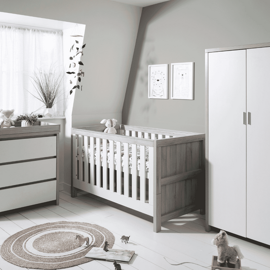Tuti Bambini Modena 3 Piece Room Set - Grey Ash/White