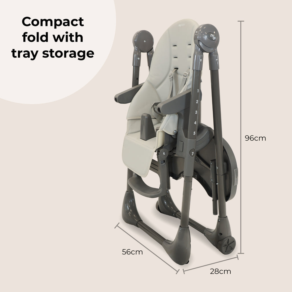 My Babiie Luxe Highchair- Grey